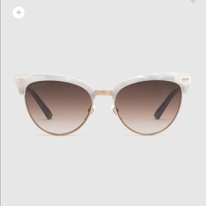 Gucci Cat Eye Acetate and Metal Sunglasses
